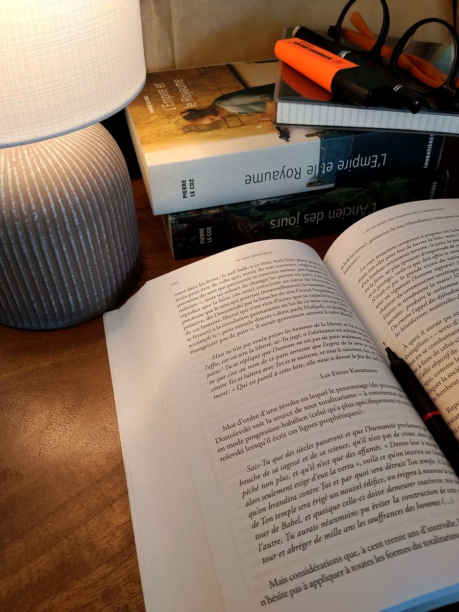 Livres de Pierre Le Coz sur un bureau